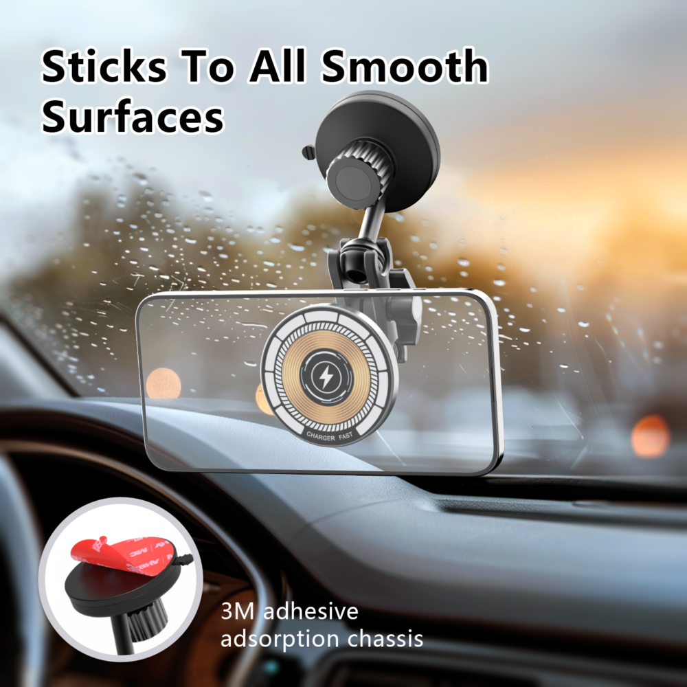 Universal Fit Car Mount with Magsafe Wireless Charging Head - Image 7