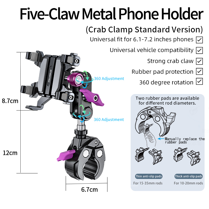 Aluminum-alloy Phone Holder/Mount – Multi-functional Design - Image 6